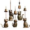 Einzigartiger Katzen-Windspiel Metall-Katzen-Windspiel Gartenstatue für Katzenliebhaber Outdoor Hängendes Gedenk-Ornament Veranda-Dekoration Geschenk
