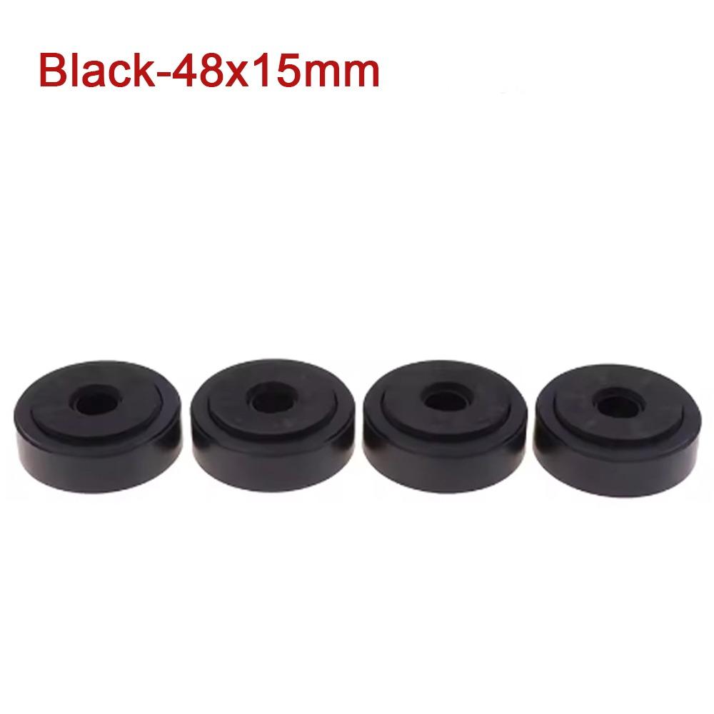 4Pcs Anti-Shock Speakers Amplifier Feet Pad Plastic Shock Absorber Foot Pad CD Audio Accessories Black-48x15mm