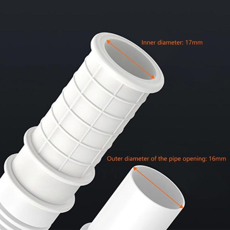 Extendable Washing Machine Drainage Tube Flexible Rubber Pipe with Secure Connection Joints for Drainage System Use