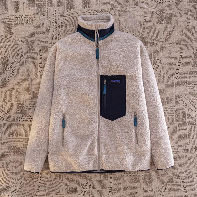 Motorcycle Outdoor Fleece Jacket for Men Women Double Sided Fleece Thickened Plush Rider Cycling Suit Lamb Wool Windproof Jacket