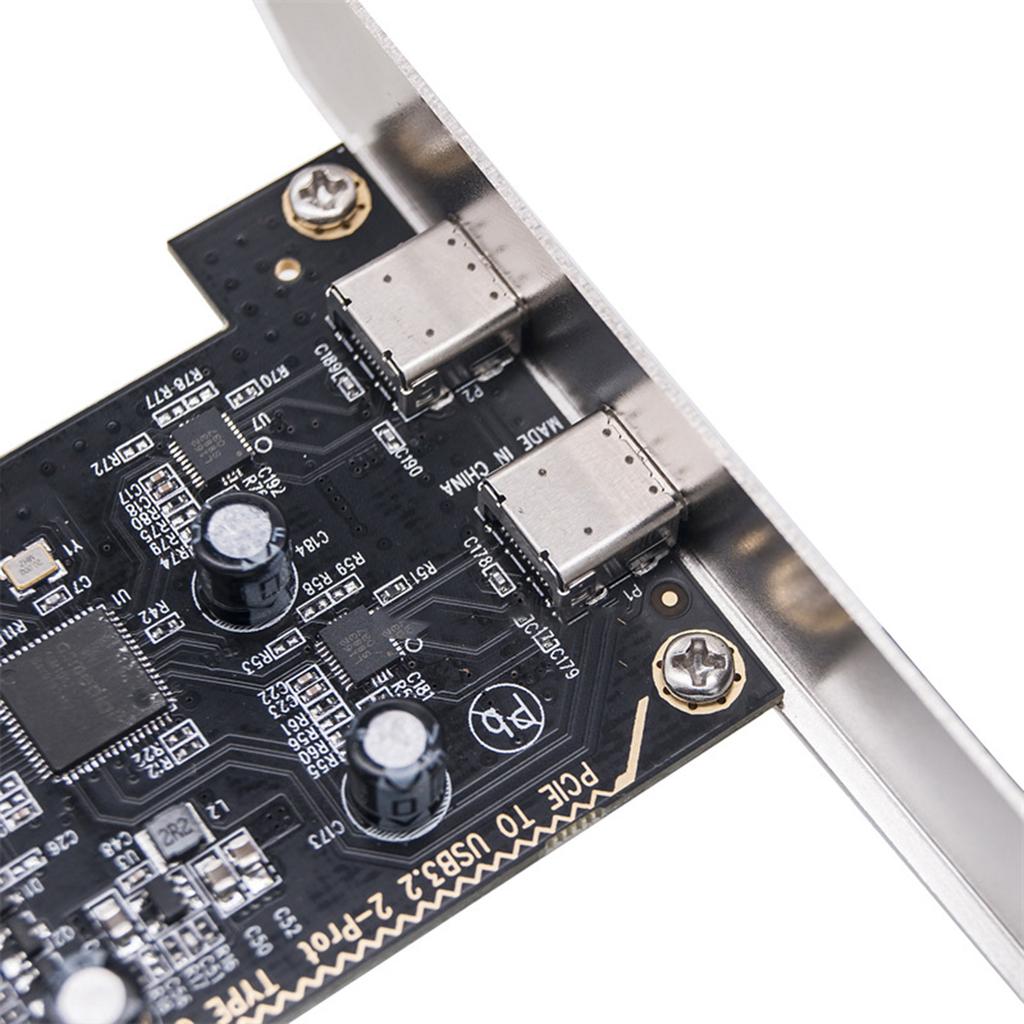 Dual USB PCIE Adapter Card PCIe To 2Port USB3.2 Gen 1 Expansion Adapter 5Gbps High Speed for Desktop PC