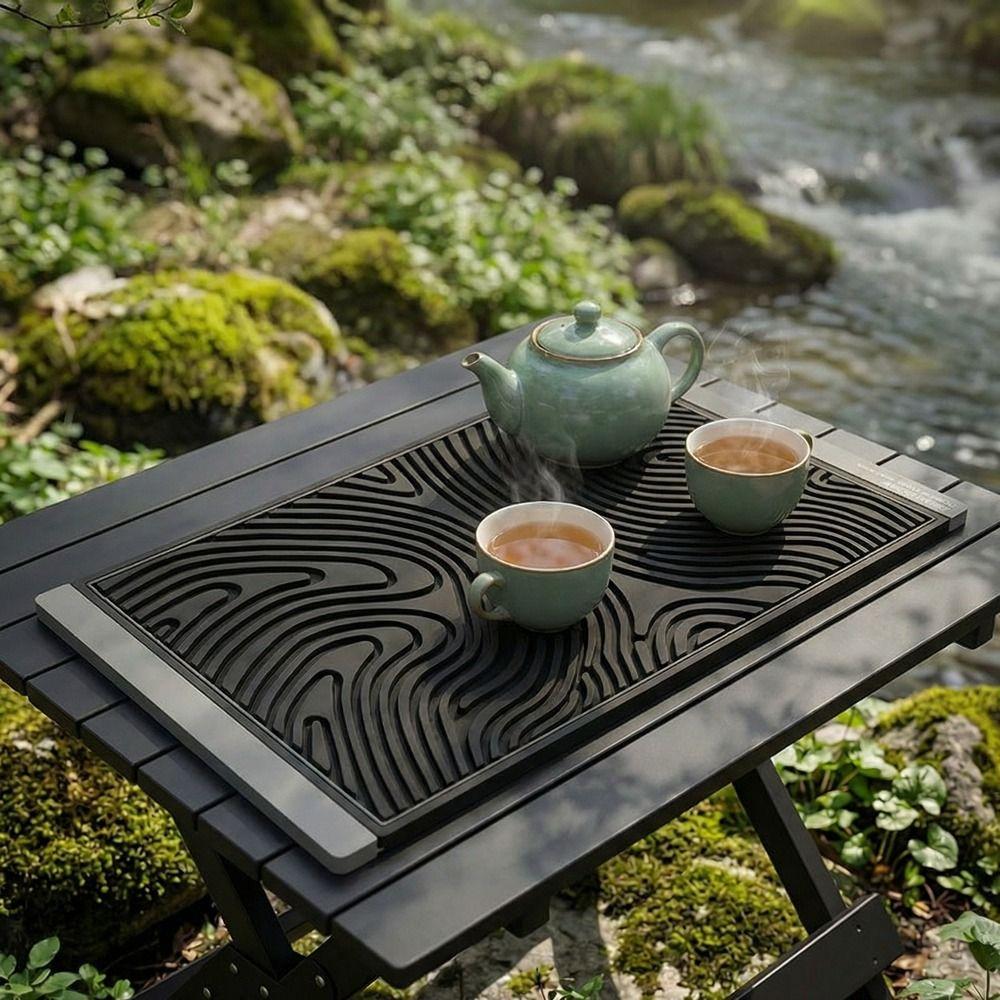 Heat Resistant Drain Bar Mat Flexible Dish Drying Filter Pad Table Mat Wave Draining Pad  Table Use