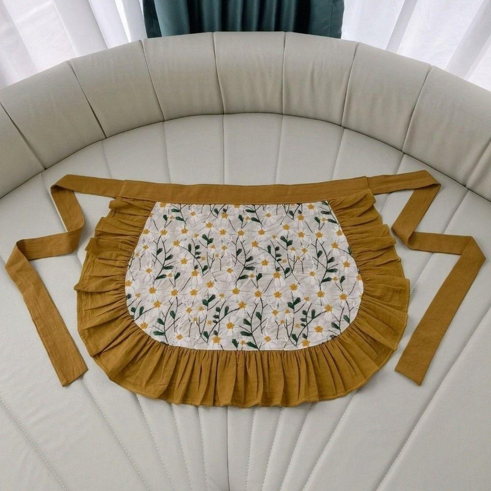 Elegant Waist Apron Exquisite Half Apron Durable Waitress Apron  Kitchen