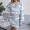 Women Autumn Winter Two Piece Suit Printed Knit Sweater Skirt Cover Sizes S to L Hip
