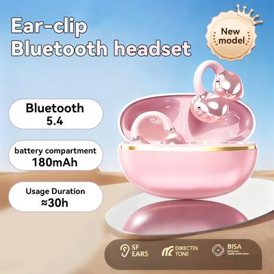 Bluetooth Clip-On Earbuds Wireless Headphones Comfortable and Stylish Clip-On Design High Quality Sound Lightweight and Portable