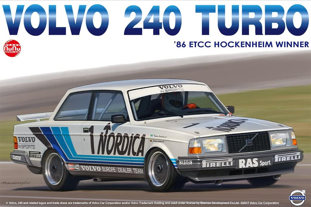 Racing Series Volvo 240 Turbo 1986 ETCC Hockenheim Winner Plastic Model Kit with Masking Sheet Platz/NuNu 1/24 (PN24013MSK)