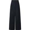 Jiuzi Annakou Women's Relaxed Fit Pleated Cotton Wide-Leg Pants