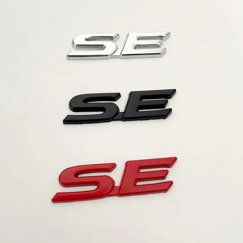 New 3D Metal SE XSE Logo Rear Trunk Emblem Badge Sticker For Toyota Camry Sienna Highlander Corolla Car Styling Accessories HH0