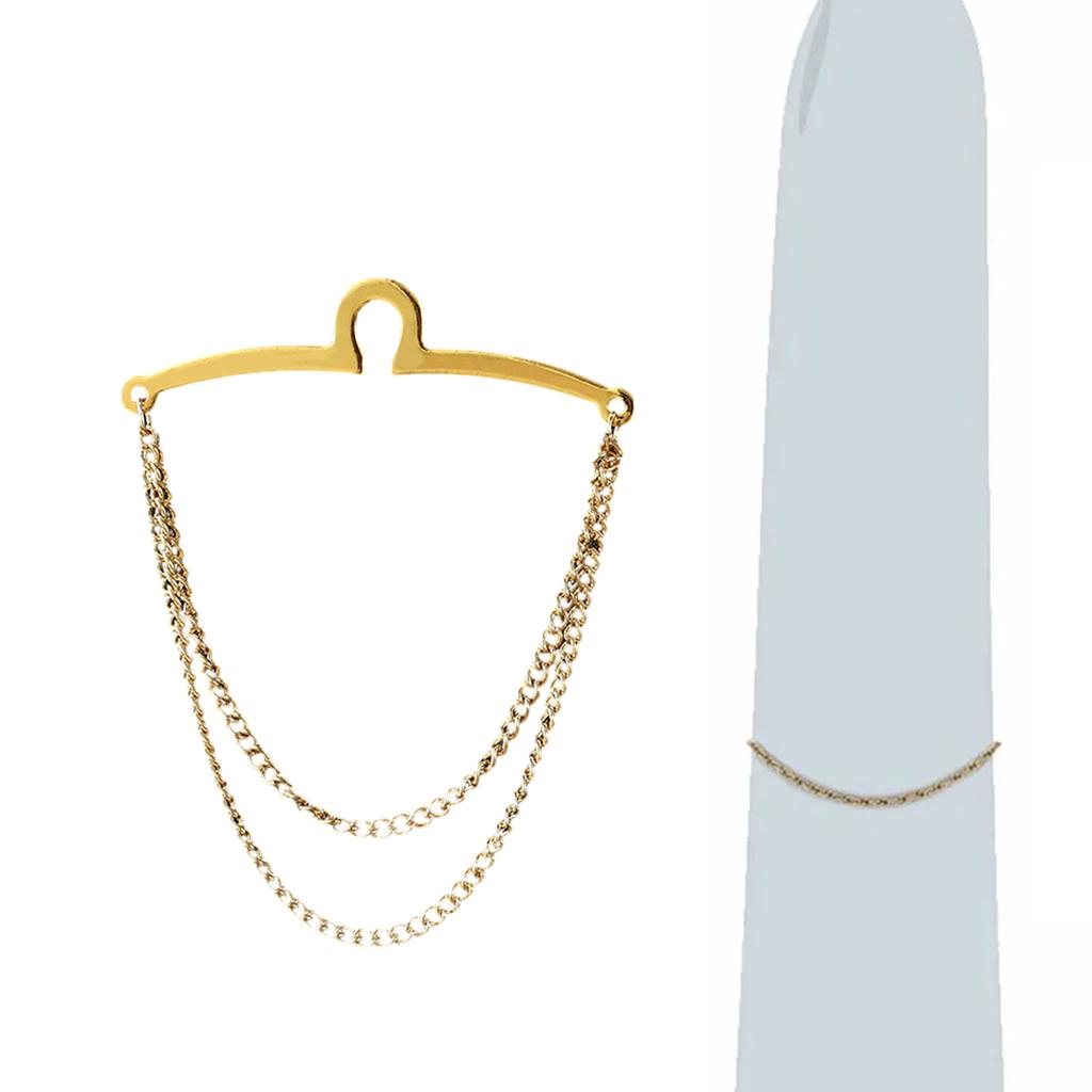 Mens Vintage Tie Clip Shirt Chain Buckle U-Shaped Tie Chain Jewelry Business Banquet Wedding Formal Necktie Accessories
