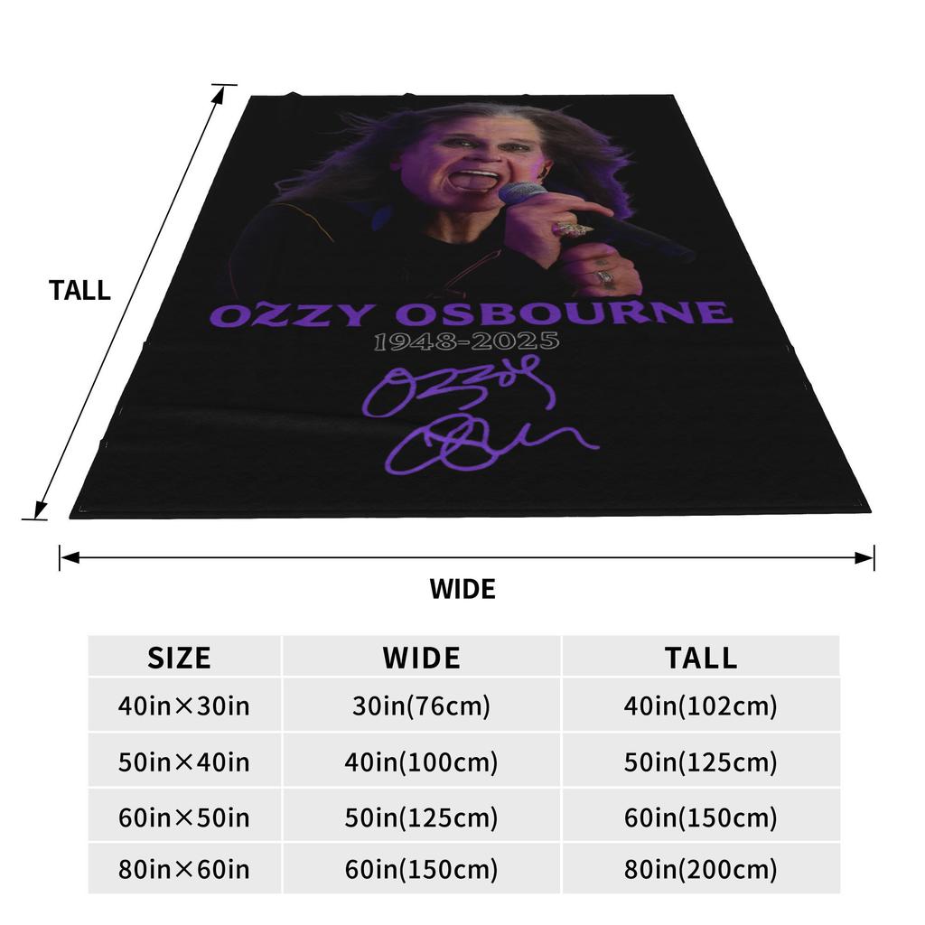 Black Sabbath Ozzy Osbourne Deky Zpátky na začátek Teplá plyšová přehozová deka pro domácí dekoraci Flanelové přehozy na postel