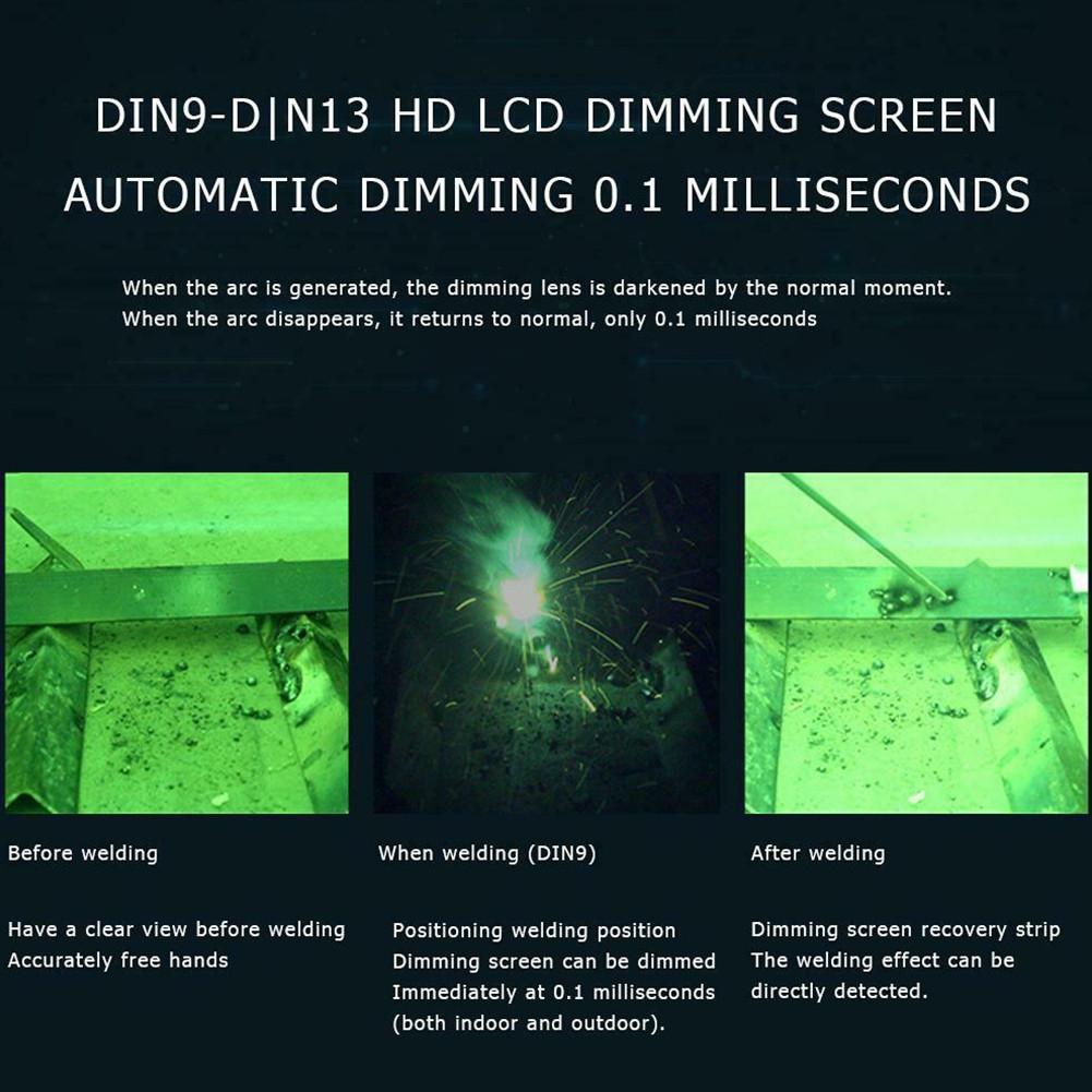 Welding Filter Auto Darkening 0.35 Inch Thickness 1 Pc 110 Mm*90 Mm