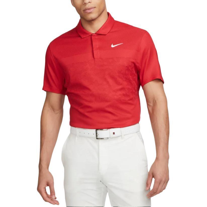 Nike T Shirts Men's Red Polo Collar Moderate Straight Fit DR5328-687