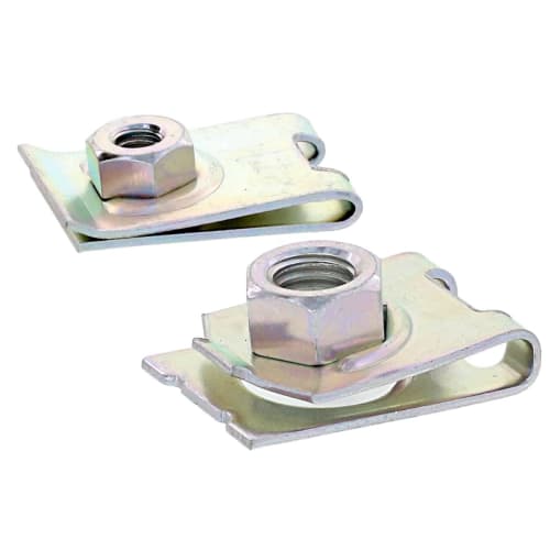 Iron/Trivalent White Clip Nut M5 (Pack of 6)