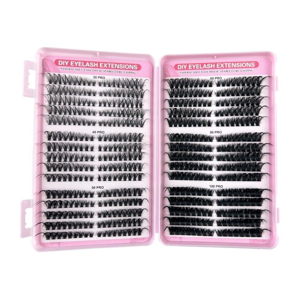 

Natural Look Faux Cils 8-16mm Length Fake Eyelash Long Lasting DIY Lashes Book for Home Use A02