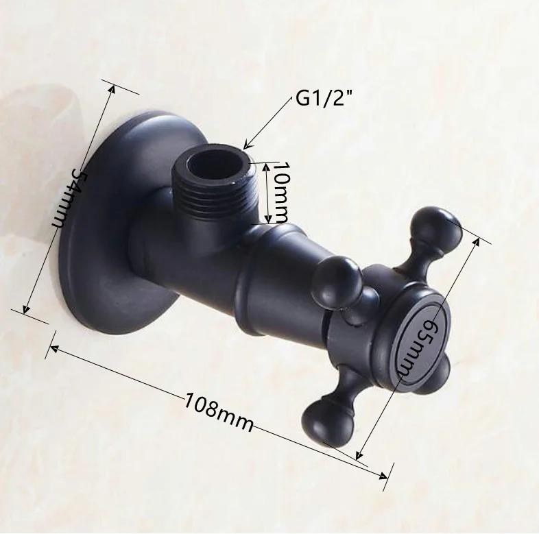golden New 1/2"malex 1/2" male Brass Bathroom Angle Stop Valve Antique finish Filling valves bathroom part 5 color