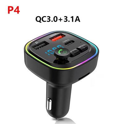 Bluetooth Car FM Transmitter with P4 MP3 Player & QC3.0 Fast Charging