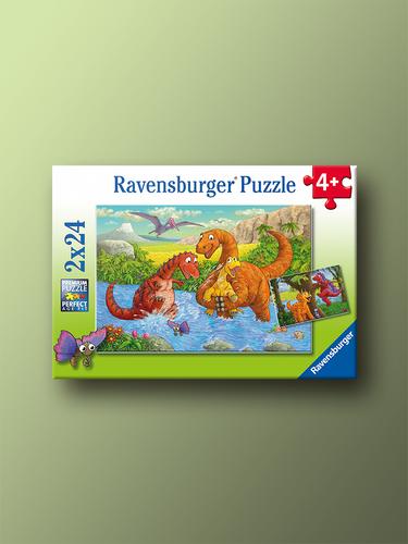 Happy Baby Dinosaur 2x24 Piece Puzzle, Ravensburger, Ages 4+
