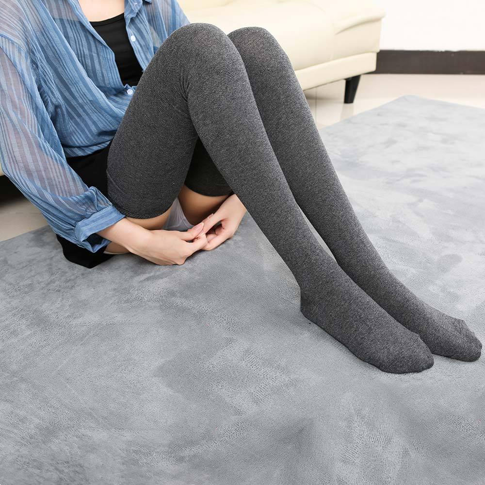 Calze lunghe da donna 80cm sopra il ginocchio, Calze lunghe morbide elasticizzate in cotone per uso quotidiano, Cosplay