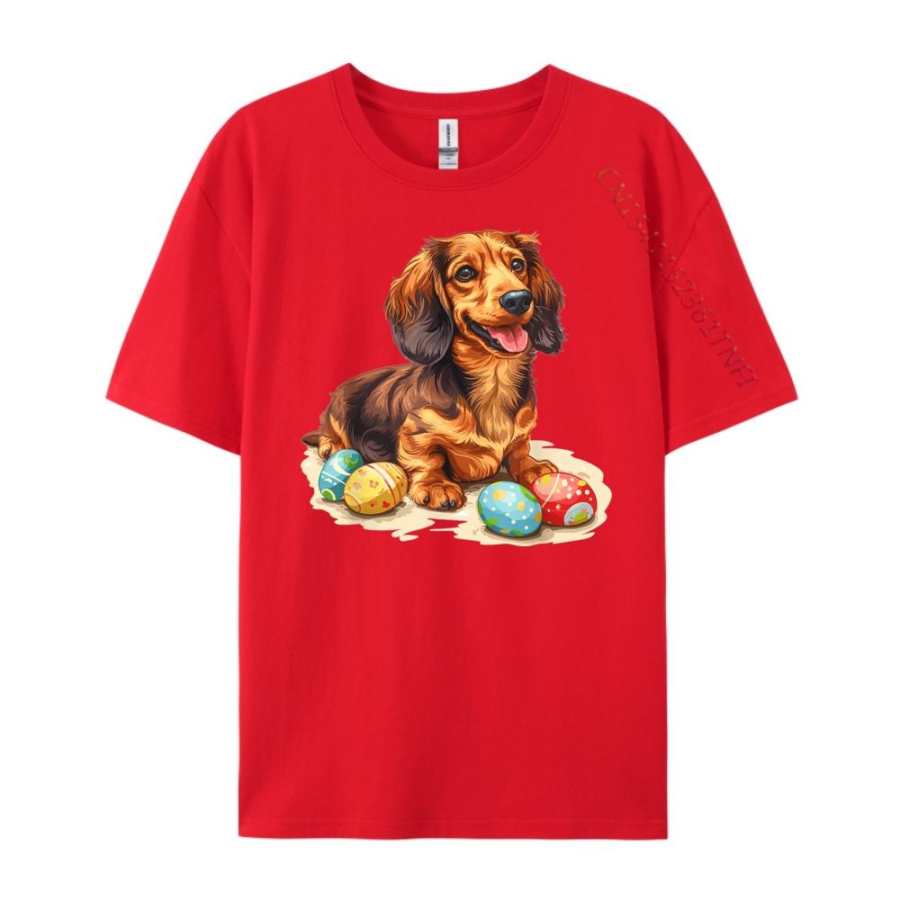 Такса Такси Порода Собак Счастливой Пасхи Зеленый И Белый Графическая Футболка Харадзюку Китайский Стиль S