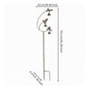 Bees Garden Stake with Bells Wrought-Iron Metal Lawn Decor Rustic for Homeowners