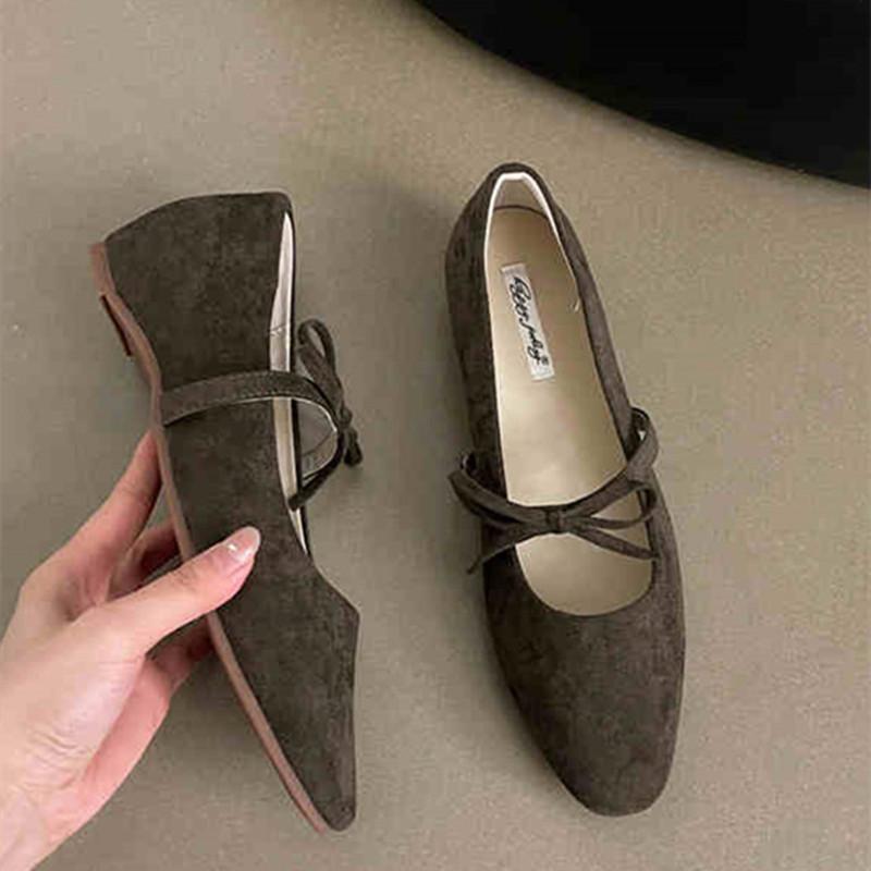 

Bailamos 2025 Spring Women Flats Round Toe Mary Jane Shoes Elegant Dress Flat Shoes Soft Flat Heel Ballerinas Shoes Mujer 35
