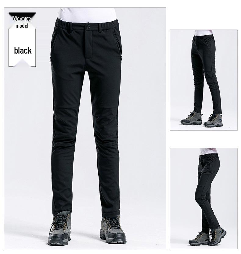 Windproof & Waterproof Outdoor Softshell Pants for Men & Women - Fleece-Lined for Hiking, Skiing & Mountaineering