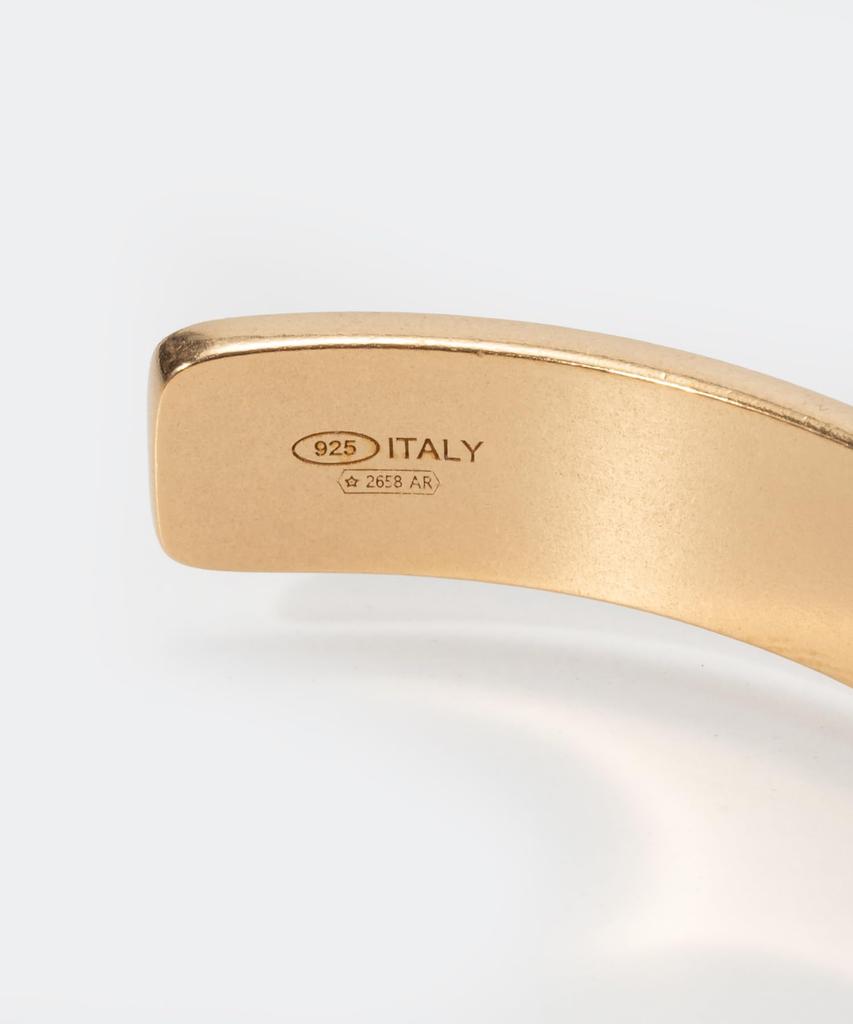 Maison Margiela Bangle SM1UY0066 SV0158 Logo Yellow Gold Plating Burattato Brand 5 Women's Size [Used]