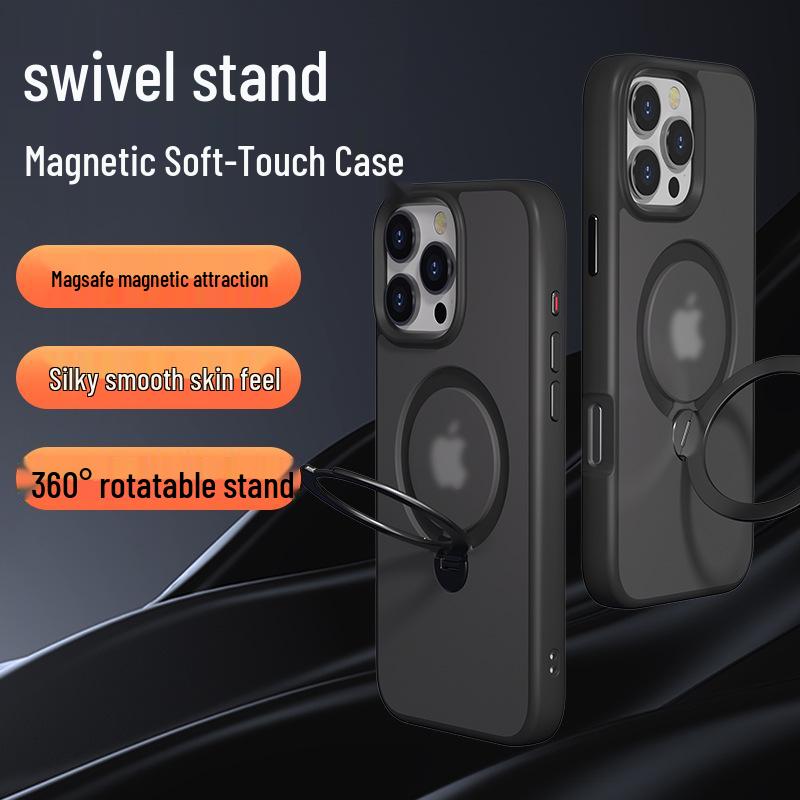 iPhone 16 Pro Max Rotating Magnetic Protective Case with 360° Bracket