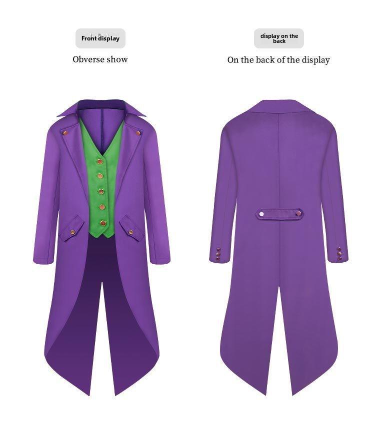 Men's Medieval Retro Tuxedo Jacket for Spring & Autumn 2025 - Performance COS Costume