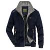 Corduroy Sea Winter Velvet Cotton Clothes Stand-up Collar Atmospheric Casual Men's Warm Jacket Clothes