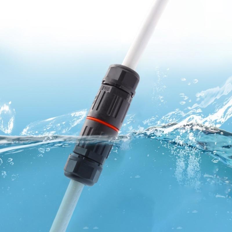 IP68 Cable Connector Outdoor Waterproof Joint Electrical Terminal Wire Adapter CDF-M3 2-3 Core Straight Through Connector