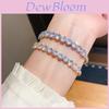 Modern Zircon Round Open Cuff Bracelet For Women Elegant Chic Jewelry Accessory