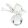 1pcs Crystal Butterfly with Ball Figurine Home Wedding Decoration Glass Craft Collection Table Ornaments Souvenir Gifts