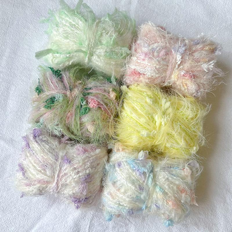 1 Set Mohair Accessories Mixed Yarn Exquisite DIY Weaving Knitting Gift Craft Materials Handmade Crochet Multi-Color Set Cute 150g