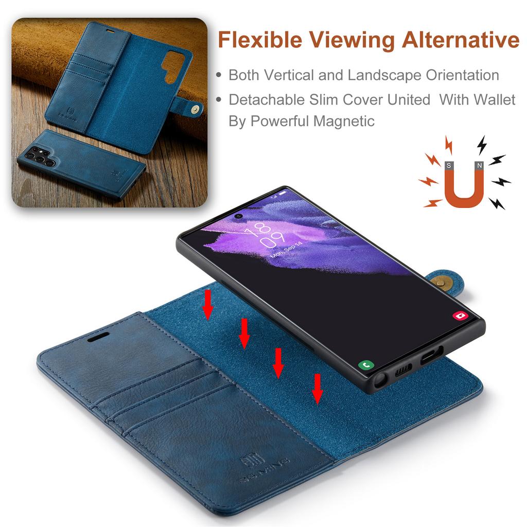 DG.MING for Samsung Galaxy S26 Ultra Case Detachable Wallet Stand Split Leather Phone Cover