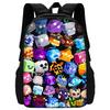 Cartoon Blox Fruits Kinder Schulrucksack mit Umhängetasche Federmäppchen Schultaschen für Jungen Mädchen Bestes Geschenk
