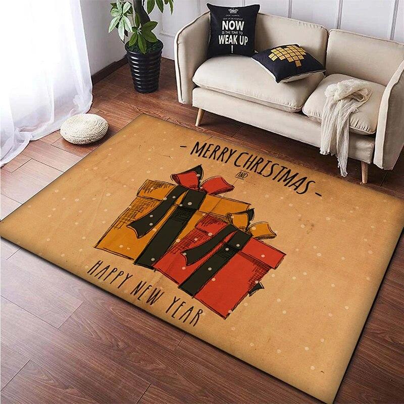 Christmas New Year Gift HD Printing Area Carpet, Living Room Sofa Decorative Carpet, Anti-skid Mat, Alfombras Direct Shipment