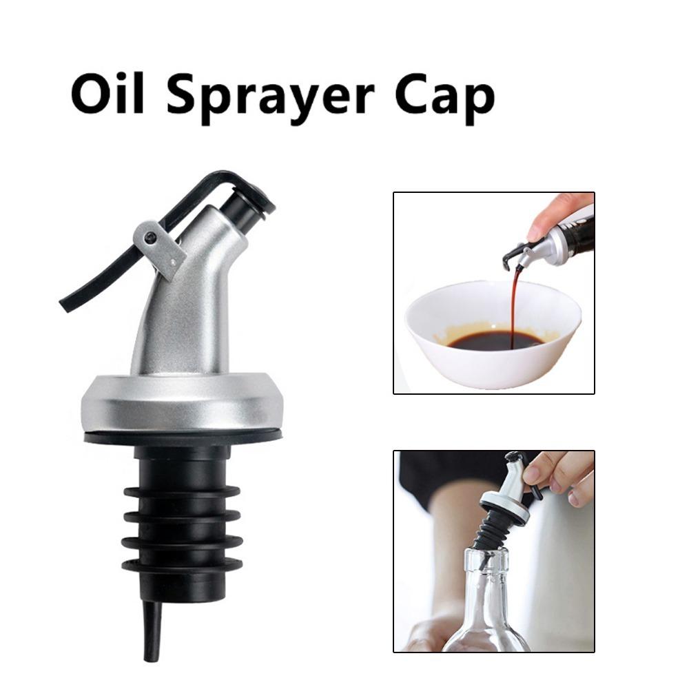 10Pcs ABS Oil Pourer Spout Silver Wine Pourer Cap Durable Liquor Dispenser Spout For Olive Oil