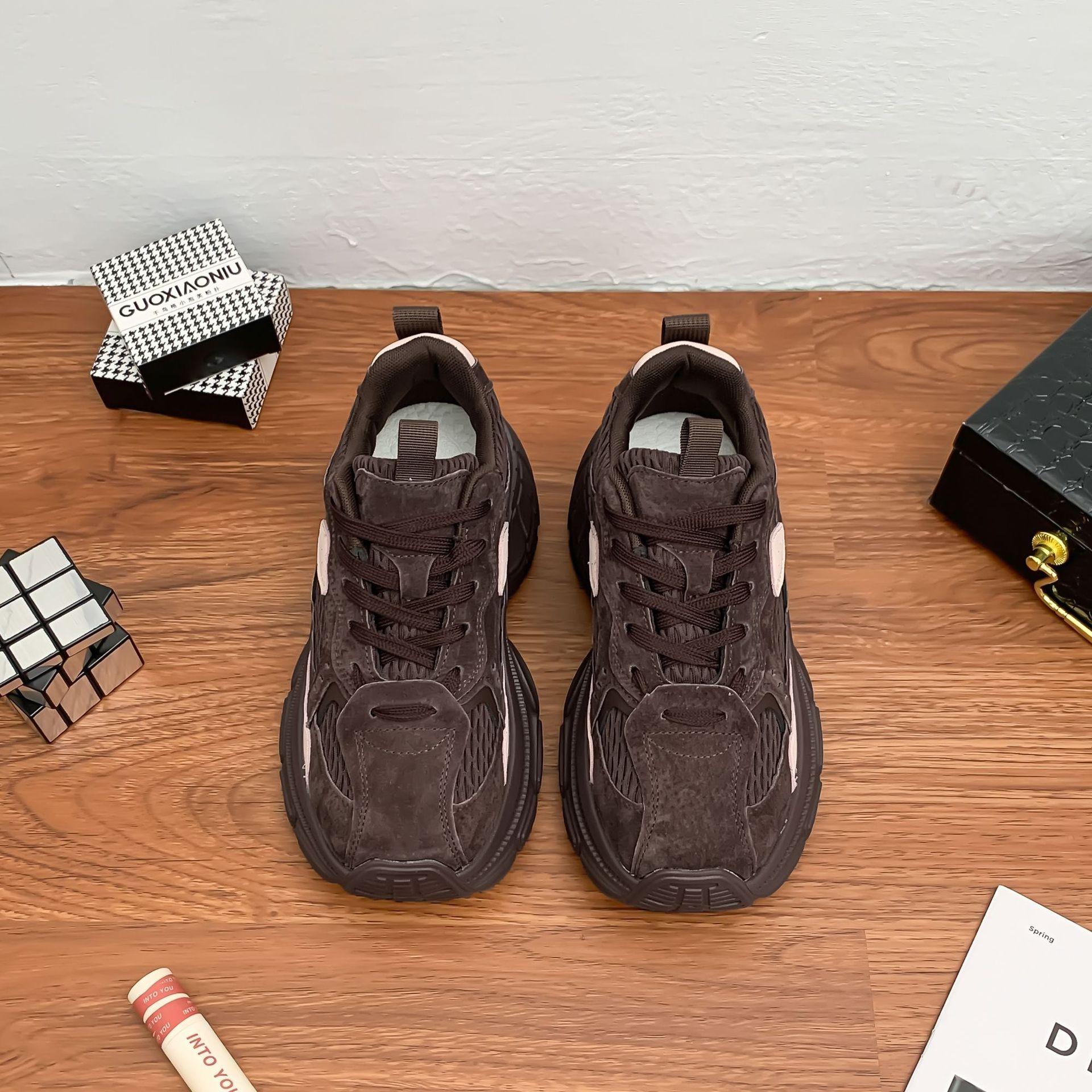 

Grape Mom s new retro dad shoes for women, small thick-soled heightening women s shoes, niche sports shoes for women 35