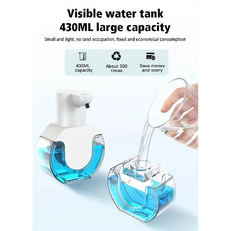 Automatic Foaming Soap Dispenser Rechargeable Touchless Hand Soap Dispenser Waterproof Wall Mounted Soap Pump for Bathroom