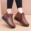 Women Winter Short Boots Warm Faux Fur Lined Snow Boots Waterproof Leather Ankle Boots