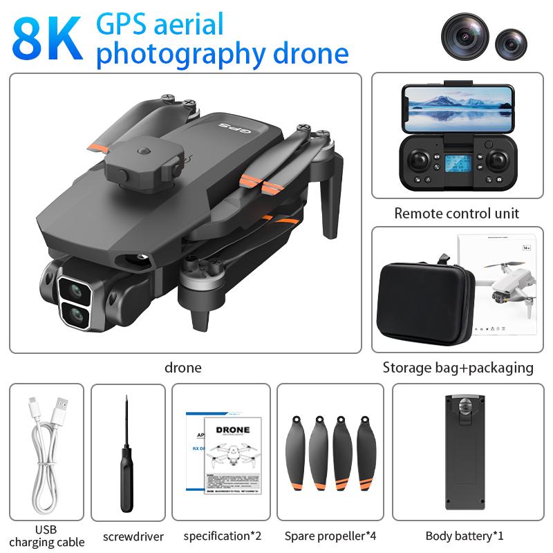 L106 MAX Mini GPS Drone Profesional 8K HD Camera Fly 25Min Obstacle Avoidance Brushless Foldable Quadcopter Optical Flow RC Dron