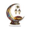 Eid Mubarak Moon Art Table Sign Acrylic Ramadan Decoration Modern Desktop Ornament for Bedroom Living Room Festival