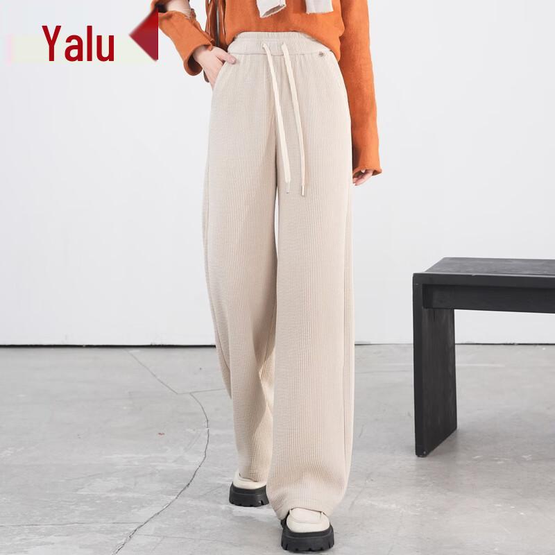 Yalu Women's Spring/Autumn High-Waist Straight-Leg Casual Trousers