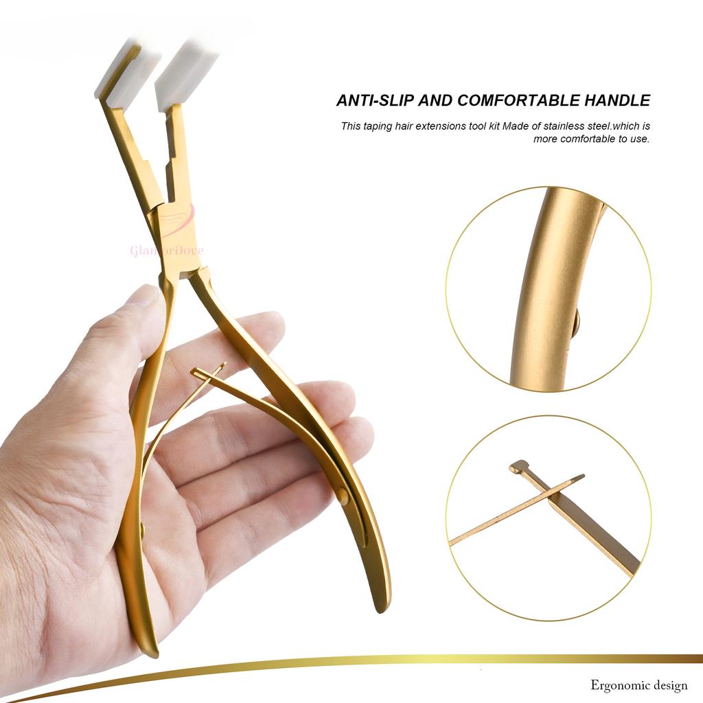 Ragasztós hajhosszabbítás fogó Rozsdamentes acél lezáró fogó ragasztós hajhosszabbításhoz Ragasztós fogó hajformázáshoz