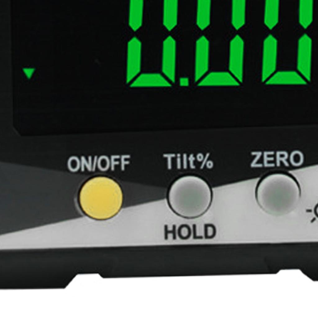 Digital Inclinometer 4x90 Degrees  Measurement IP54 LCD Screen Magnetic Digital Display Angle Meter Gauge Yellow DLW30D