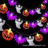 Halloween LED String Lights - Pumpkin, Spider, Ghost, Horror Decor, Marigold Colored Small Lights