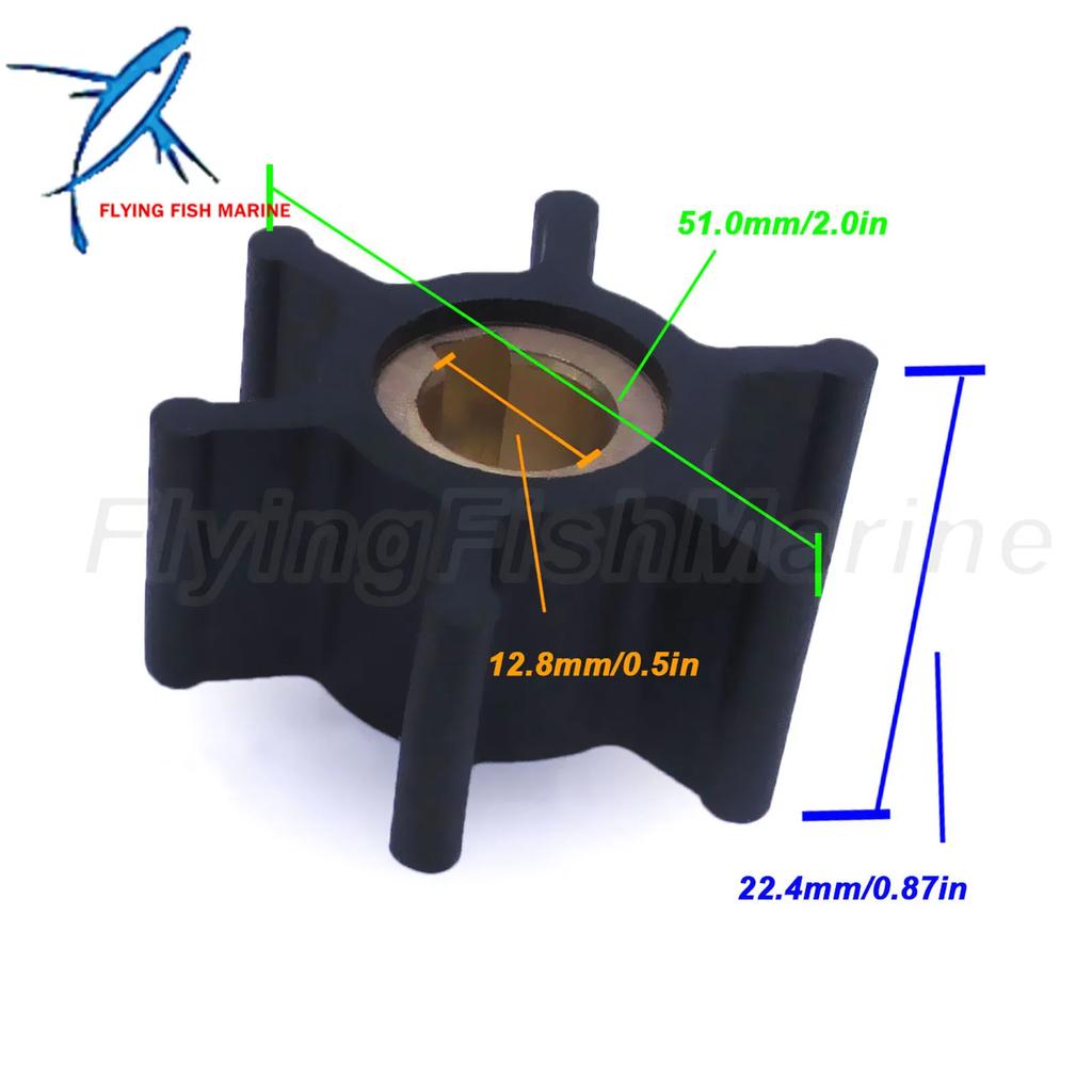 Water Pump Impeller 23-2003 22799-0001-P for Jabsco /124223-42091 128296-42070 for Yanmar/ /08-37-0601 for DJ /7052 for JMP