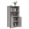 Highboard Gray Sonoma 62 X 36 X 121.5 Cm Engineered Wood