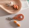 Stylish Original Bread Buckle Keychain Unique Creative Designs Sturdy Alloy Resin Materials for Backpack Decoration